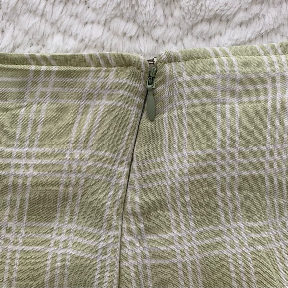 MOTEL - mini skirt in sage check - Picture 8 of 11